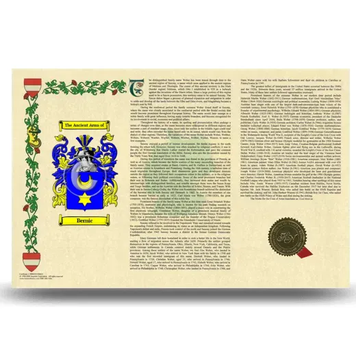 Bernic Armorial History Landscape Style