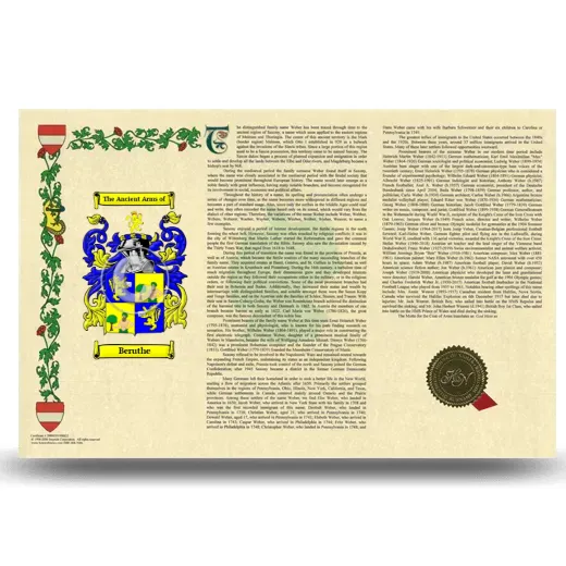 Beruthe Armorial History Landscape Style