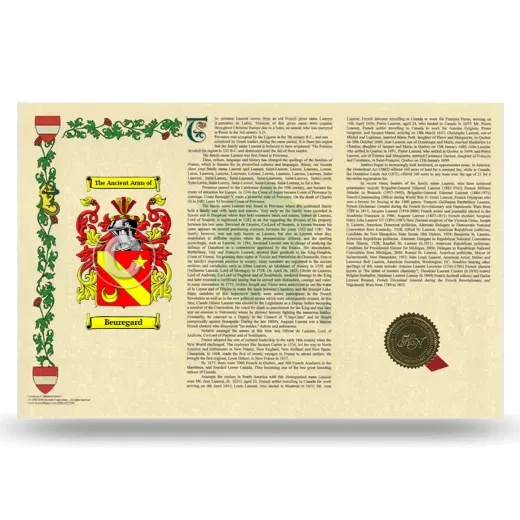 Beuregard Armorial History Landscape Style