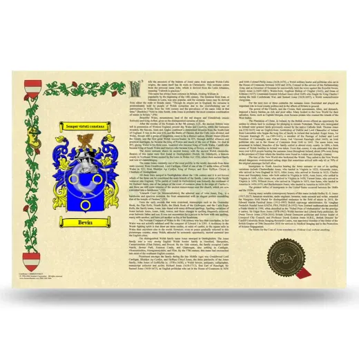 Bevin Armorial History Landscape Style