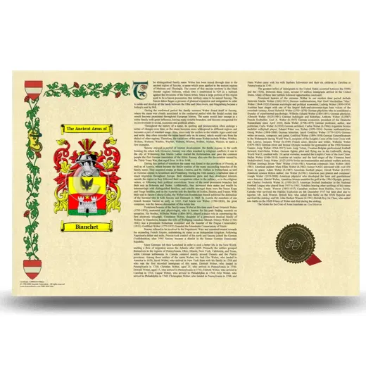Bianchet Armorial History Landscape Style