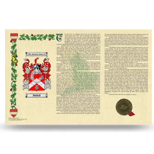 Biddall Armorial History Landscape Style