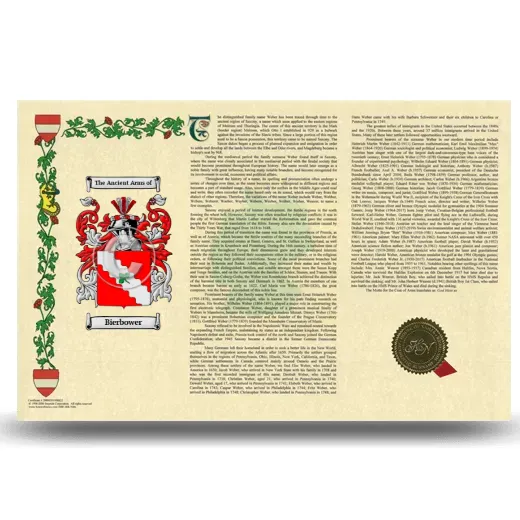 Bierbower Armorial History Landscape Style