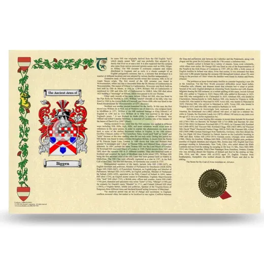 Biggen Armorial History Landscape Style