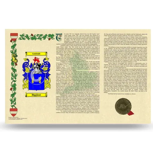 Bigglant Armorial History Landscape Style