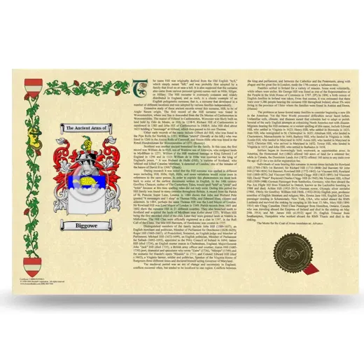 Biggowe Armorial History Landscape Style