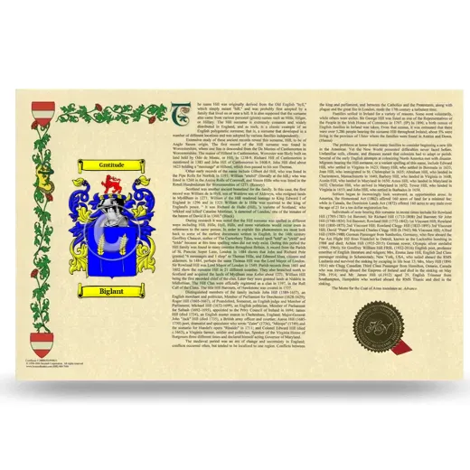 Biglant Armorial History Landscape Style