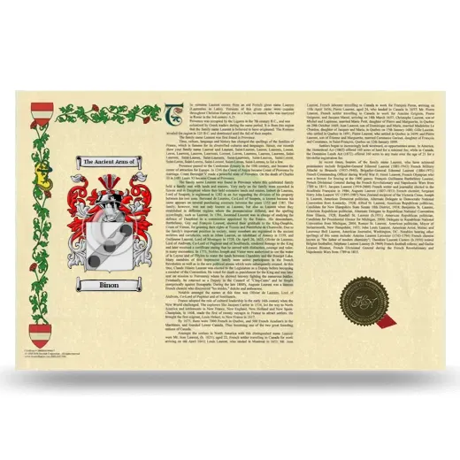 Binon Armorial History Landscape Style