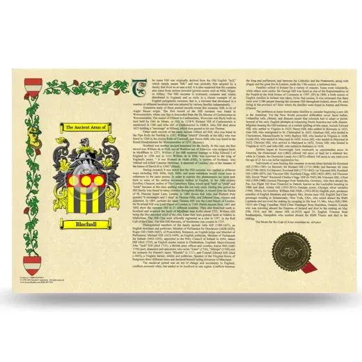 Blachall Armorial History Landscape Style