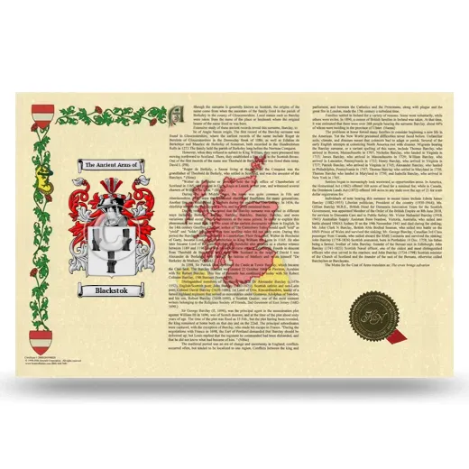 Blackstok Armorial History Landscape Style