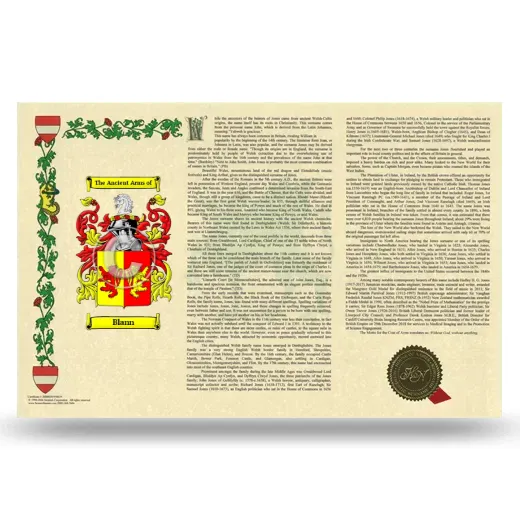 Blann Armorial History Landscape Style