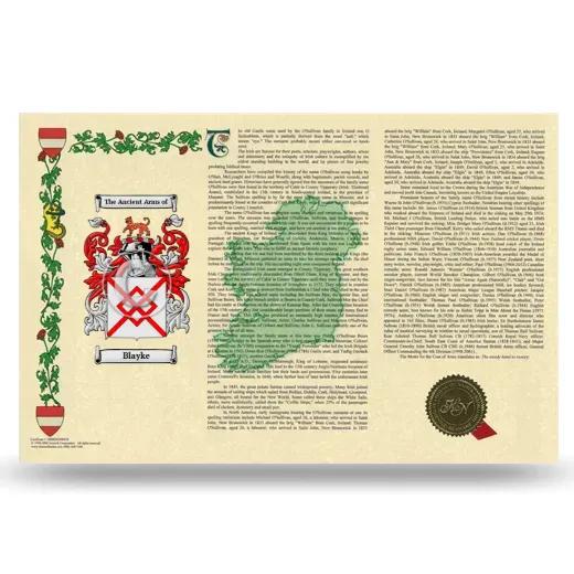 Blayke Armorial History Landscape Style