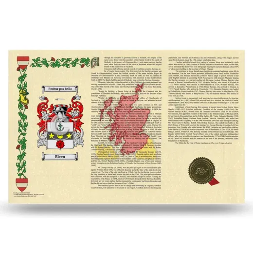 Bleen Armorial History Landscape Style