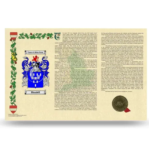 Blundell Armorial History Landscape Style