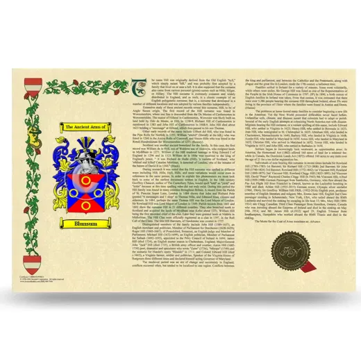 Blunsum Armorial History Landscape Style