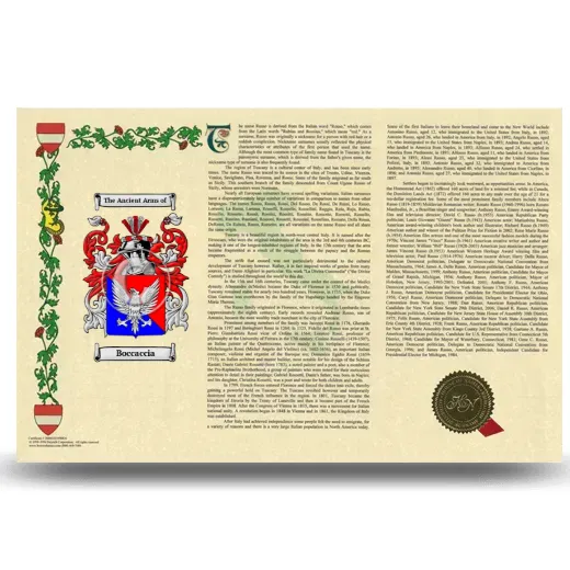 Boccaccia Armorial History Landscape Style