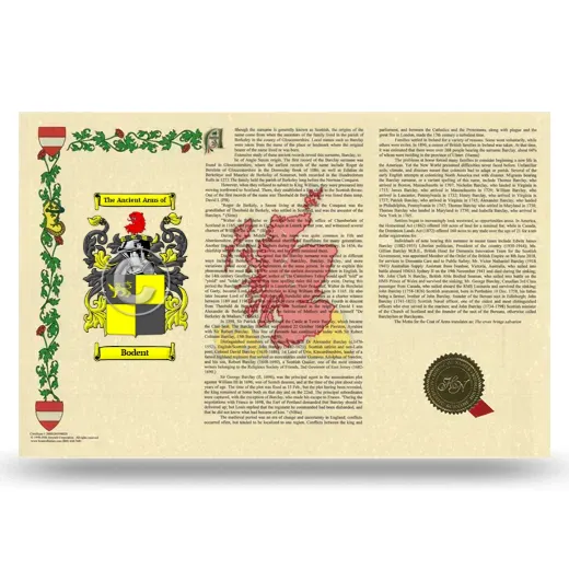 Bodent Armorial History Landscape Style
