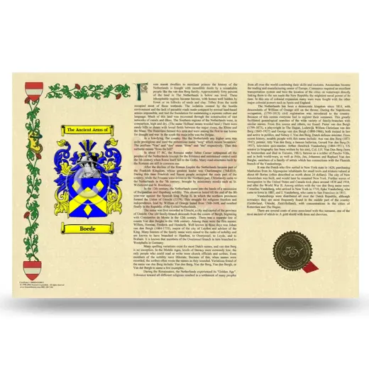 Boede Armorial History Landscape Style