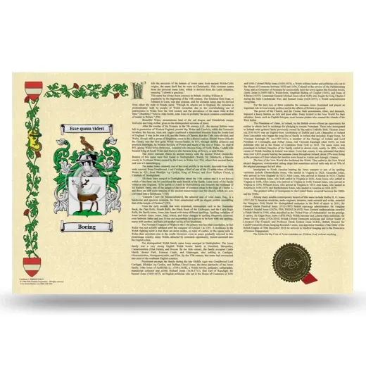 Boeing Armorial History Landscape Style