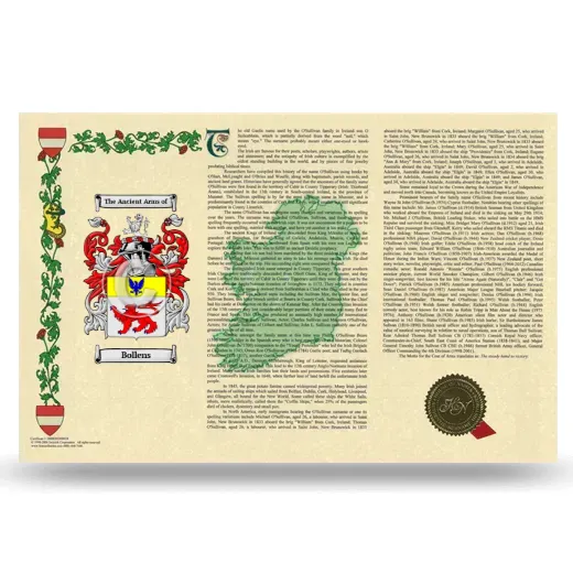 Bollens Armorial History Landscape Style