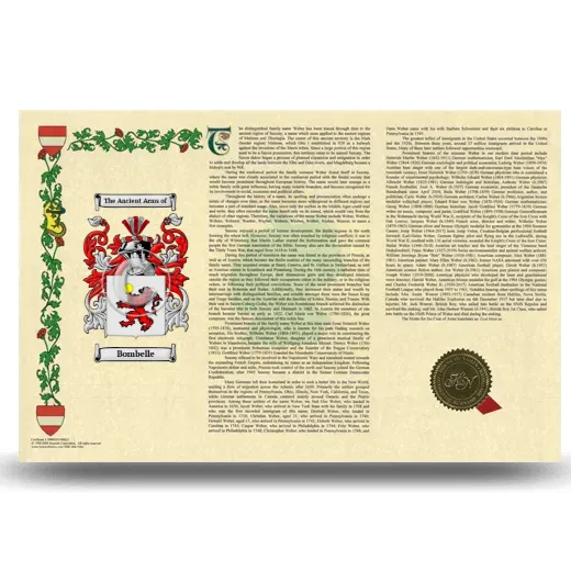 Bombelle Armorial History Landscape Style