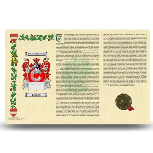 Bondorf Armorial History Landscape Style