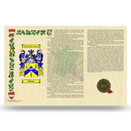 Bonnet Armorial History Landscape Style