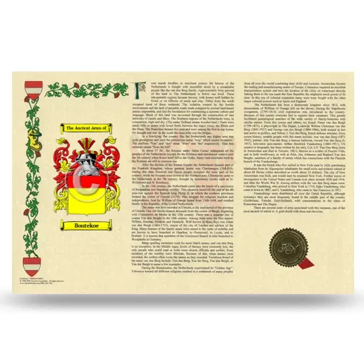 Bontekoe Armorial History Landscape Style