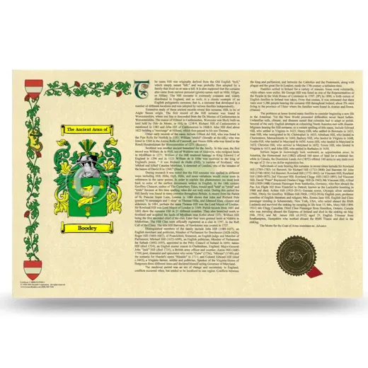 Boodey Armorial History Landscape Style