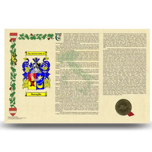 Boscaglia Armorial History Landscape Style