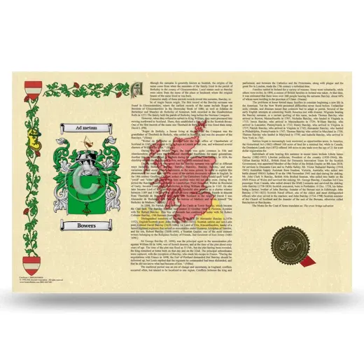 Bowers Armorial History Landscape Style