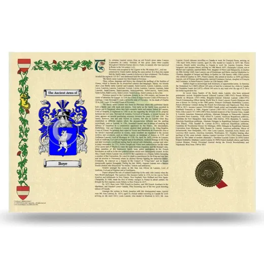 Boye Armorial History Landscape Style