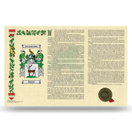 Boyent Armorial History Landscape Style