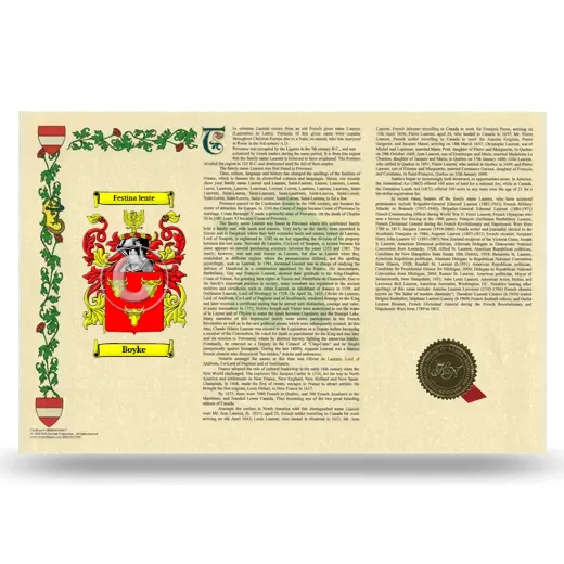 Boyke Armorial History Landscape Style