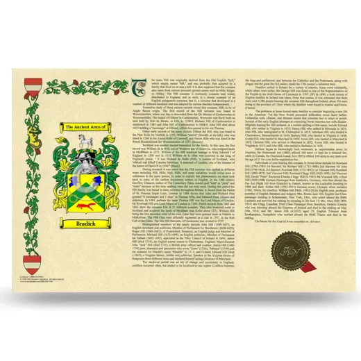 Bradick Armorial History Landscape Style