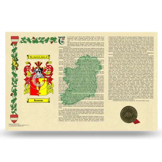 Branom Armorial History Landscape Style