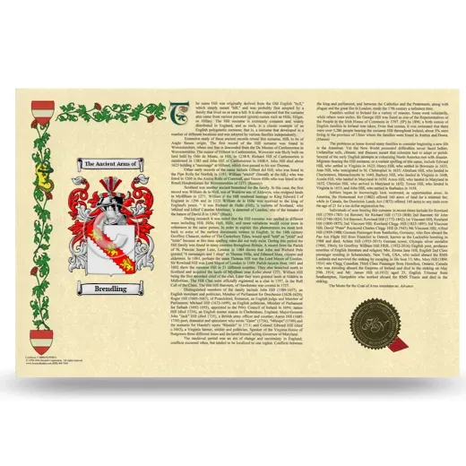 Brendling Armorial History Landscape Style
