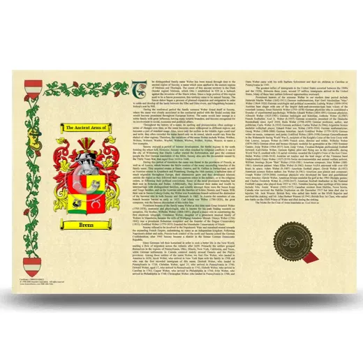 Brens Armorial History Landscape Style