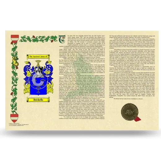 Brickells Armorial History Landscape Style