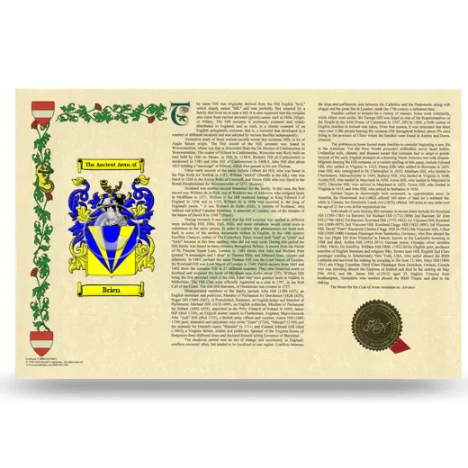 Brien Armorial History Landscape Style