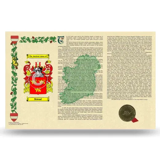 Briend Armorial History Landscape Style