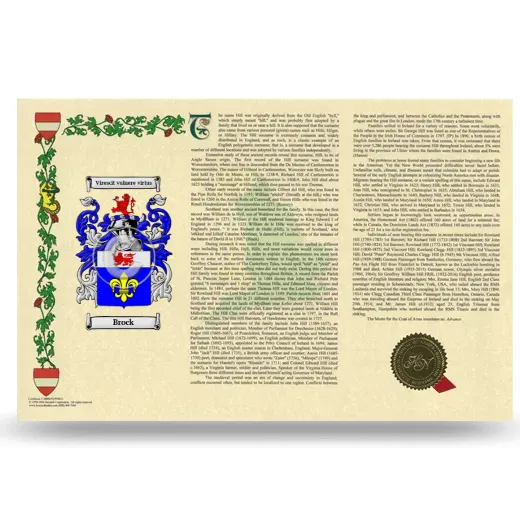 Brock Armorial History Landscape Style