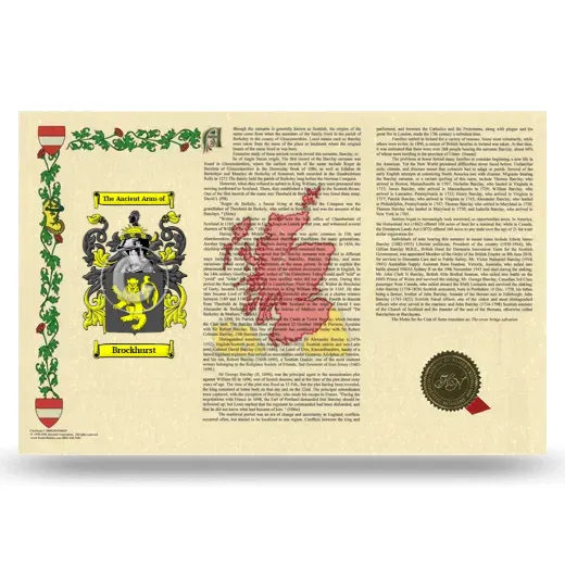Brockhurst Armorial History Landscape Style