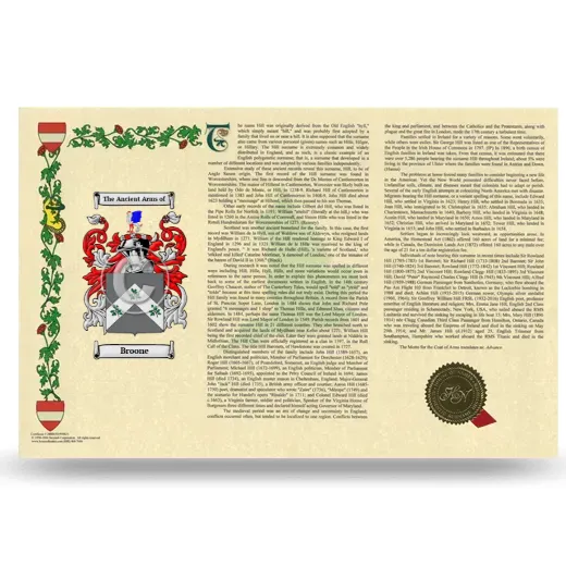 Broone Armorial History Landscape Style