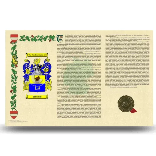 Brosche Armorial History Landscape Style