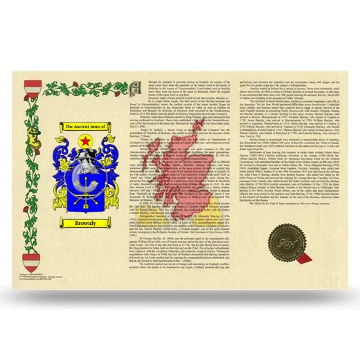 Brownly Armorial History Landscape Style