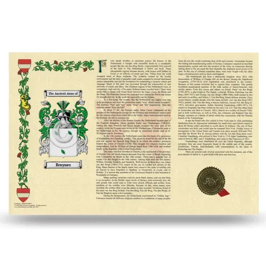 Bruynes Armorial History Landscape Style