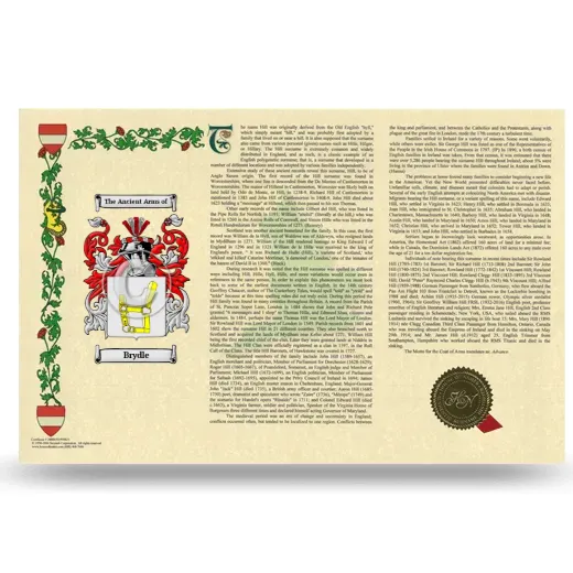 Brydle Armorial History Landscape Style