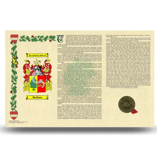 Buchorn Armorial History Landscape Style