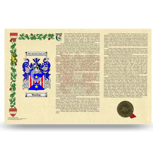 Bunting Armorial History Landscape Style